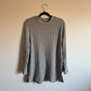 SHEIN Gray Ribbed Long sleeve